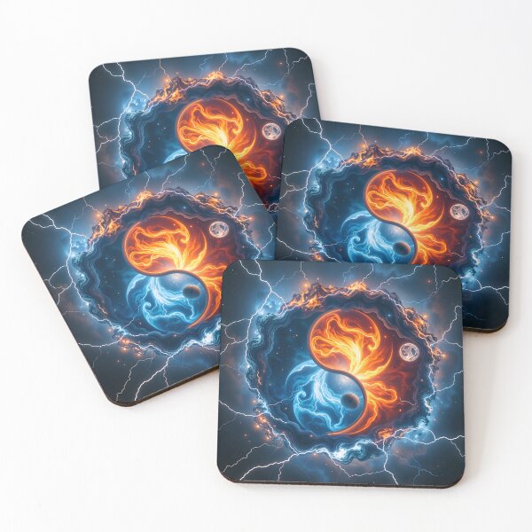 Item preview, Electric Galaxy Space Yin Yang Symbol designed and sold by TheArtOfPat.