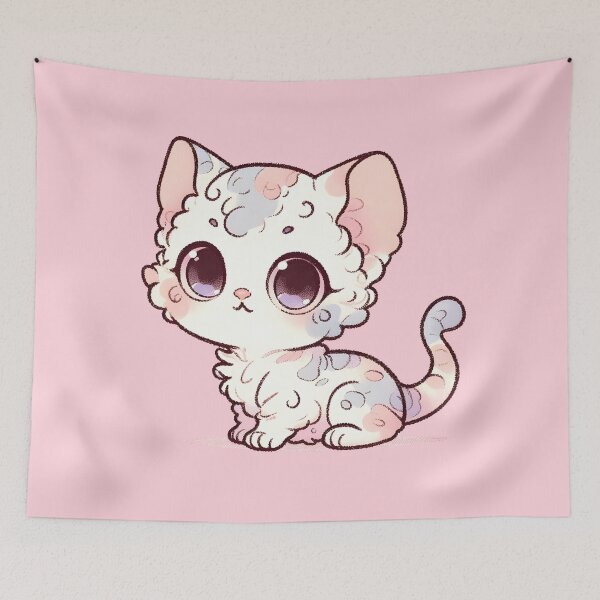 Item preview, Devon rex cat designed and sold by Anna Halasek.