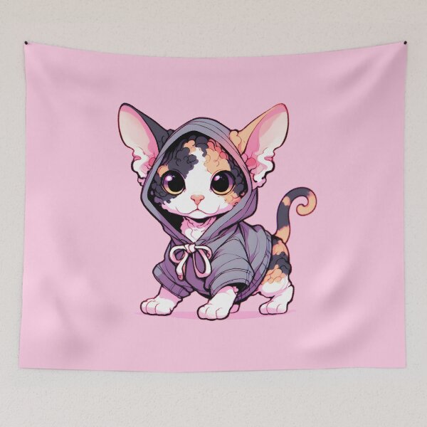 Item preview, Devon rex cat designed and sold by Anna Halasek.