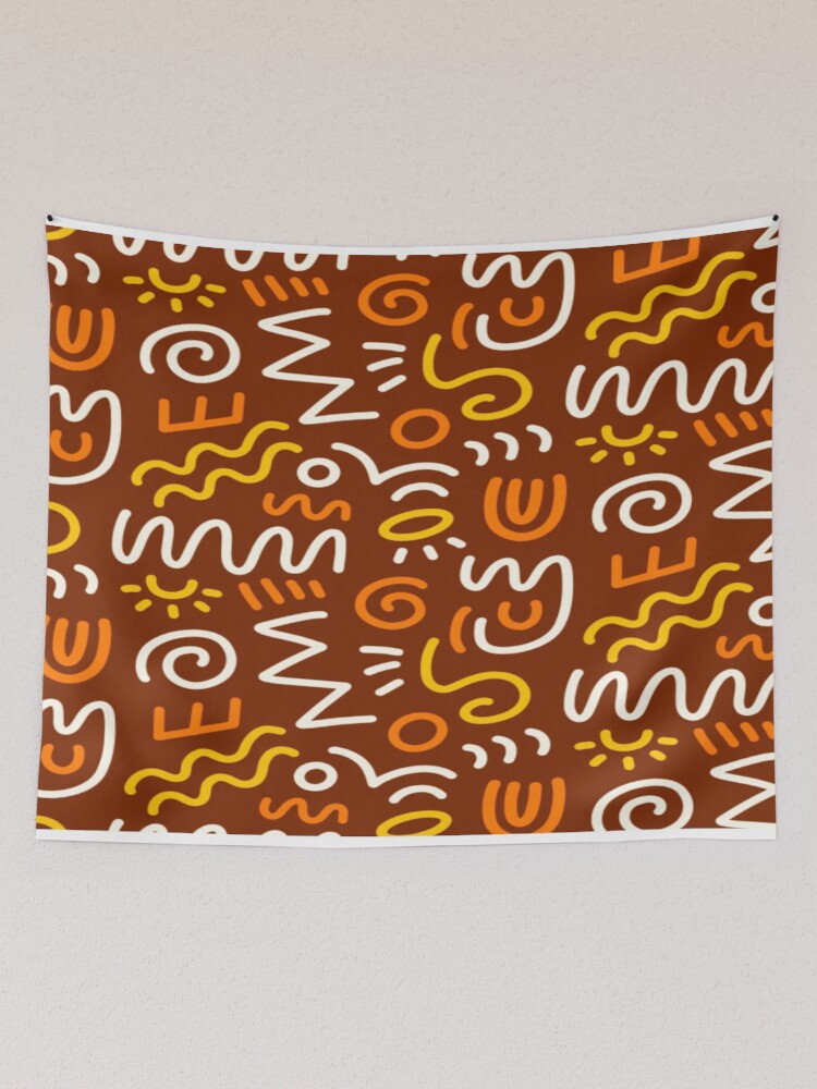 Thumbnail 2 of 3, Tapestry, Tribal African Print, Aztec seamless pattern texture designed and sold by RubyCollection.