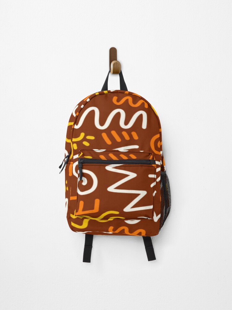 Thumbnail 1 of 3, Backpack, Tribal African Print, Aztec seamless pattern texture designed and sold by RubyCollection.