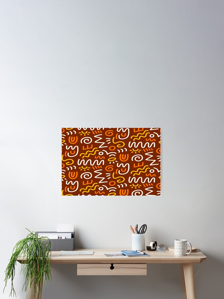 Thumbnail 2 of 3, Poster, Tribal African Print, Aztec seamless pattern texture designed and sold by RubyCollection.