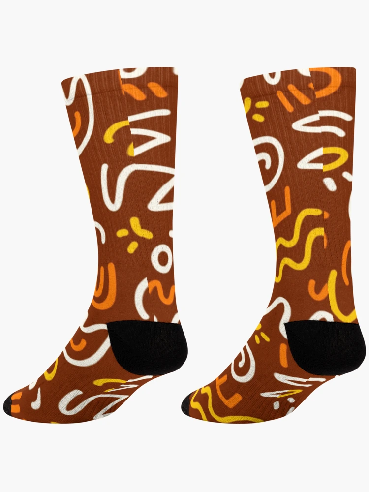 Thumbnail 4 of 5, Socks, Tribal African Print, Aztec seamless pattern texture designed and sold by RubyCollection.