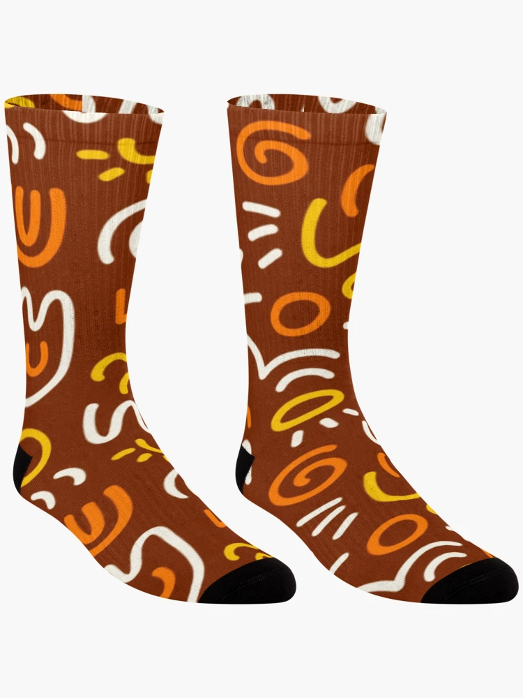 Thumbnail 3 of 5, Socks, Tribal African Print, Aztec seamless pattern texture designed and sold by RubyCollection.