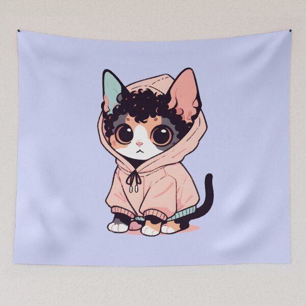 Item preview, Devon rex cat designed and sold by Anna Halasek.