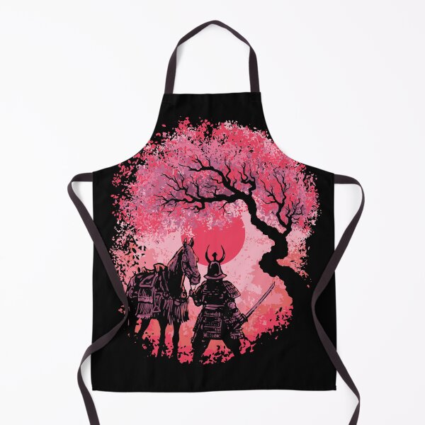 Item preview, Samurai with Horse Under Tree with Red Moon  designed and sold by TurtleDojo.