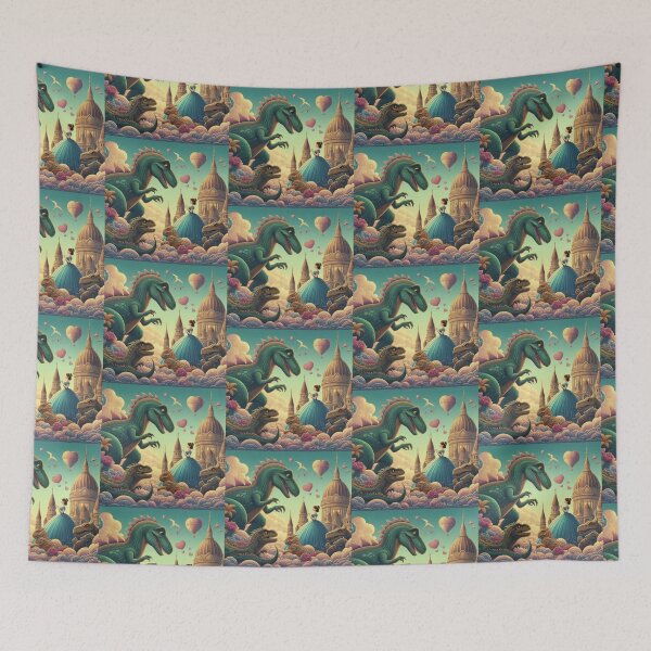Item preview, Dreamlike Princess Realm with Soaring Dragons designed and sold by choder61.