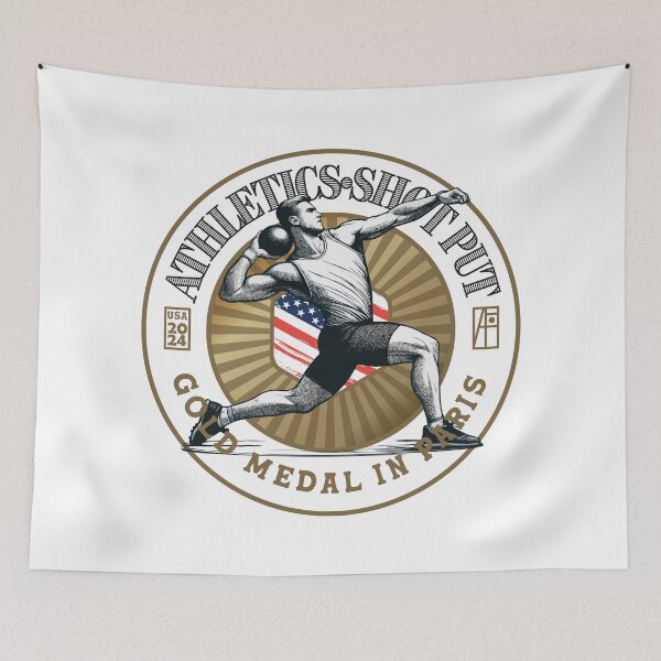Item preview, 2024 - USA - ATHLETICS - SHOT PUT- GOLD MEDAL - PARIS - 2 designed and sold by ArtProjectShop.