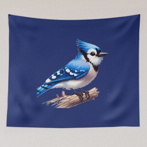 Item preview, A Whimsical Bluejay Here To Make Your Day designed and sold by Hall-O-Gram.