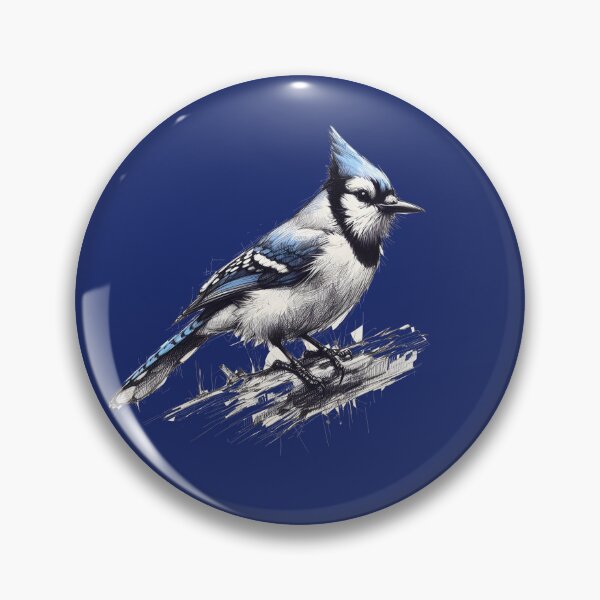 Item preview, Whimsical Bluejay Here To Make Your Day designed and sold by Hall-O-Gram.