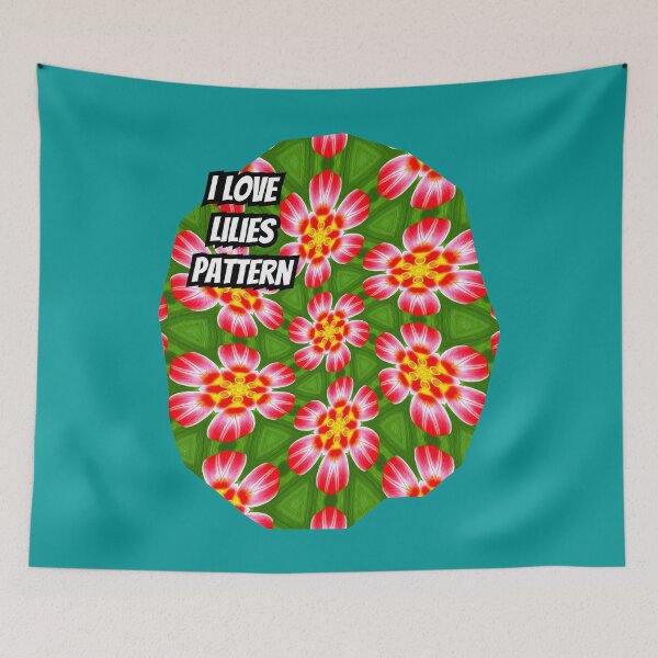 Item preview, Red Lilies Pattern designed and sold by Patternflower.