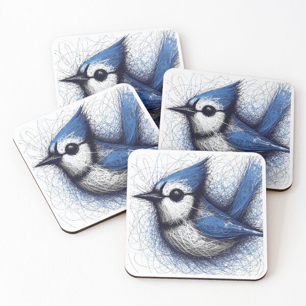 Item preview, Copy of Whimsical Bluejay Here To Make Your Day designed and sold by Hall-O-Gram.