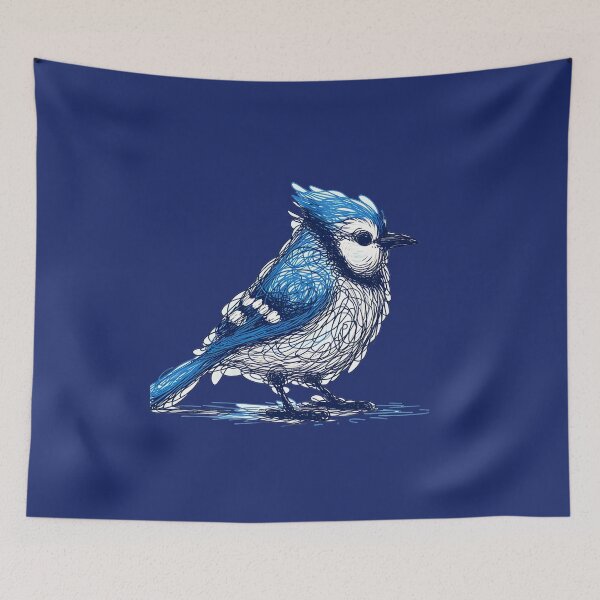 Item preview, Whimsical Bluejay Here To Make Your Day designed and sold by Hall-O-Gram.
