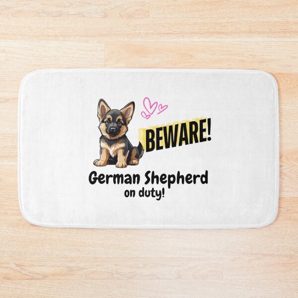 Item preview, Cute and Funny German Shepher Dog Pet Beware German Shepherd on Duty designed and sold by FreeStyleTrend.