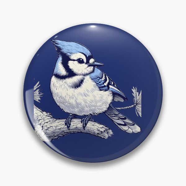 Item preview, Whimsical Bluejay Here To Make Your Day designed and sold by Hall-O-Gram.
