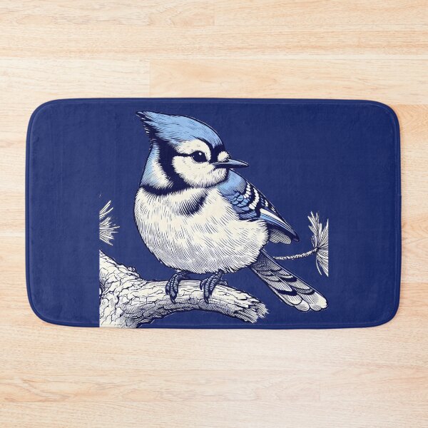 Item preview, Whimsical Bluejay Here To Make Your Day designed and sold by Hall-O-Gram.