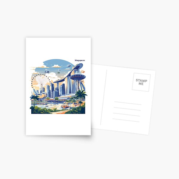 Item preview, Vibrant Singapore Landmarks designed and sold by Windy-market.