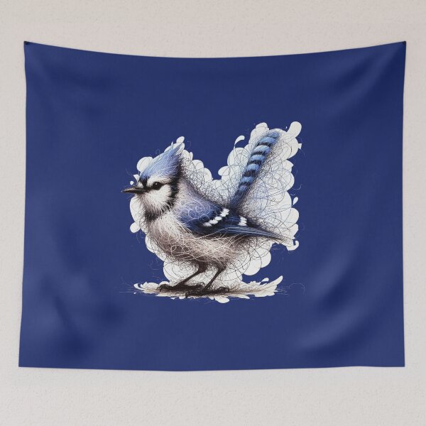 Item preview, Whimsical Bluejay Here To Make Your Day designed and sold by Hall-O-Gram.
