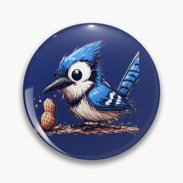 Item preview, Whimsical Bluejay Here To Make Your Day designed and sold by Hall-O-Gram.