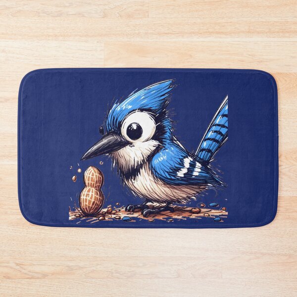 Item preview, Whimsical Bluejay Here To Make Your Day designed and sold by Hall-O-Gram.