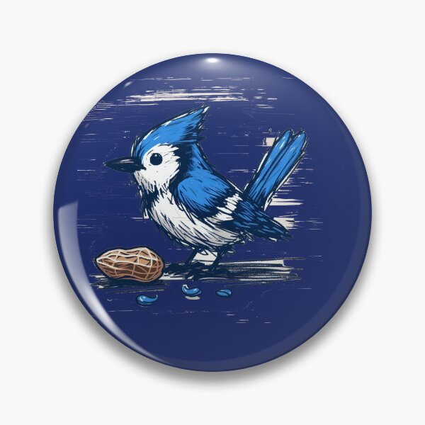 Item preview, Whimsical Bluejay Here To Make Your Day designed and sold by Hall-O-Gram.