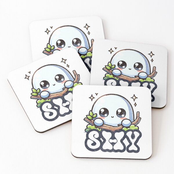 Item preview, cute shy ghost designed and sold by ShawishArt.