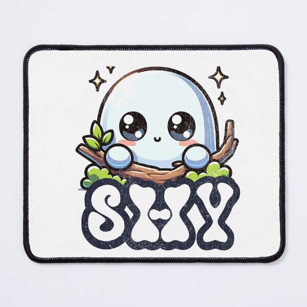 Item preview, cute shy ghost designed and sold by ShawishArt.