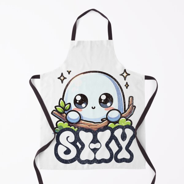 Item preview, cute shy ghost designed and sold by ShawishArt.