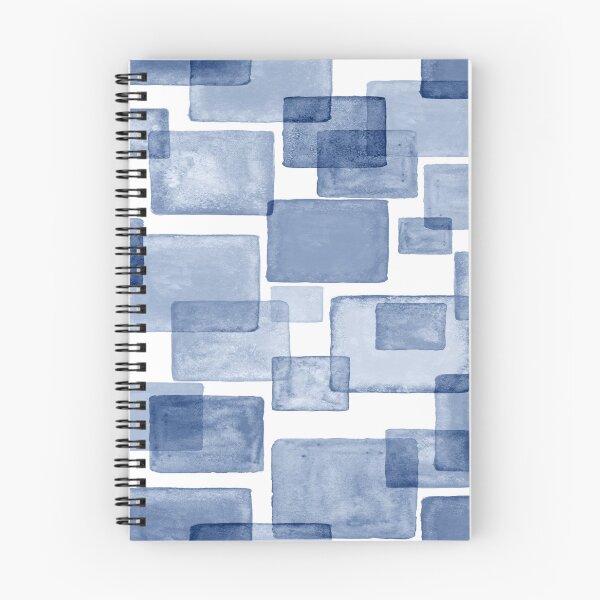 Item preview, Blue and White Abstract Square Blocks designed and sold by RubyCollection.