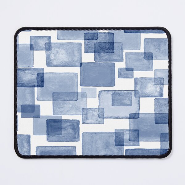 Item preview, Blue and White Abstract Square Blocks designed and sold by RubyCollection.