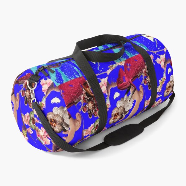 Item preview, Blue Abstract Female Face with Colorful Flowers designed and sold by Leni Smoragdova.
