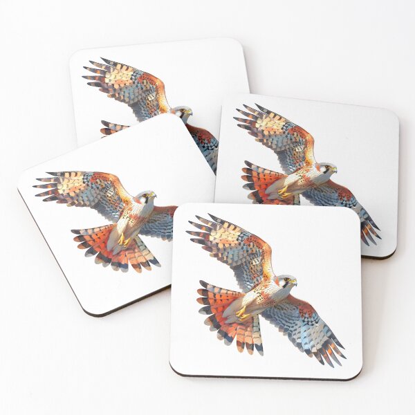 Item preview, Copy of Copy of Copy of Low poly illustration for lovers of Common Kestrel ,birds of prey and nature. designed and sold by wonderisland.