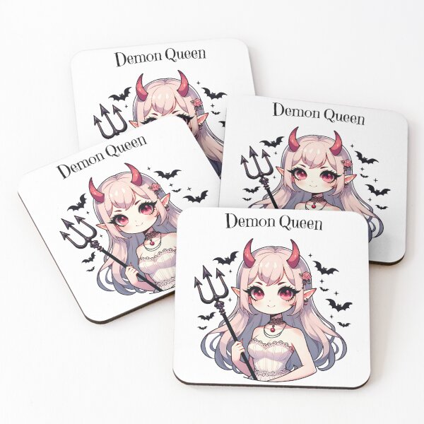 Item preview, cute demon girl with trident kawaii Halloween design designed and sold by Bouldershop.