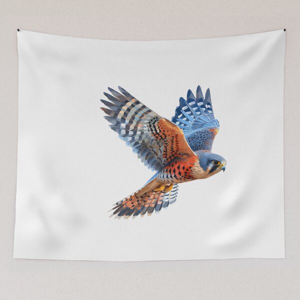 Item preview, Copy of Copy of Copy of Copy of Low poly illustration for lovers of Common Kestrel ,birds of prey and nature. designed and sold by wonderisland.