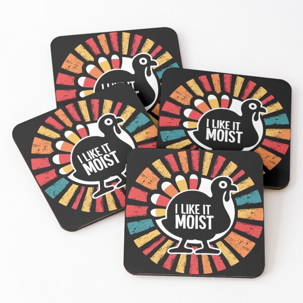 Item preview, I Like It Moist Retro Thanksgiving Turkey Design designed and sold by Quirky Shirts.