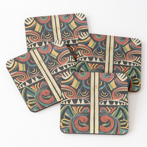 Item preview, Aztec Tribal Colorful Wood Pattern designed and sold by GrinGalore.