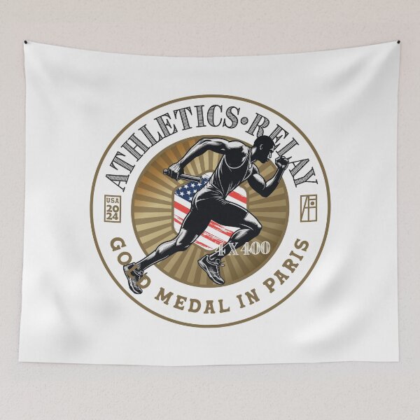 Item preview, 2024 - USA - ATHLETICS - RELAY 4X400 - GOLD MEDAL - PARIS - 2 designed and sold by ArtProjectShop.