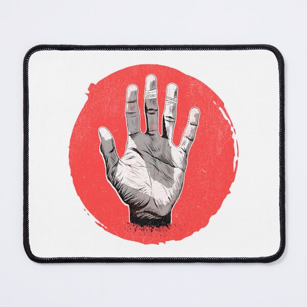 Item preview, Hand of a climber injured fingers logo emblem retro vintage style designed and sold by Bouldershop.
