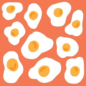 Artwork thumbnail, Fried egg pattern by SamMerrigan