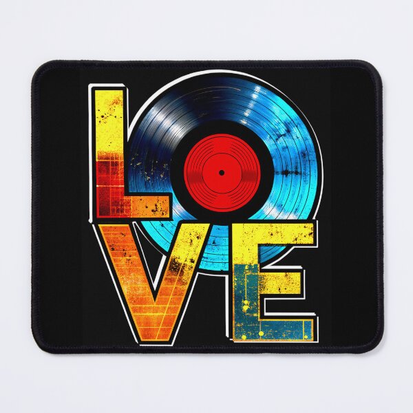 Item preview, Vintage Love Vinyl Record Typography Art designed and sold by VikArtStudio.