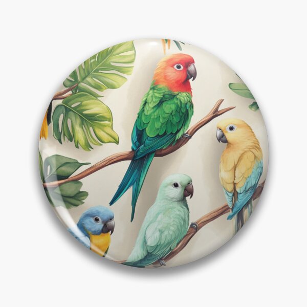 Item preview, Everybirdy Parrots Pattern 3 2024 designed and sold by GrinGalore.