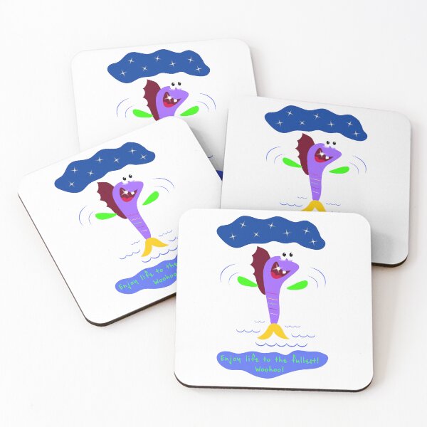 Item preview, Enjoy life to the fullest! Smiling positive jumping fish designed and sold by ZorianArt.