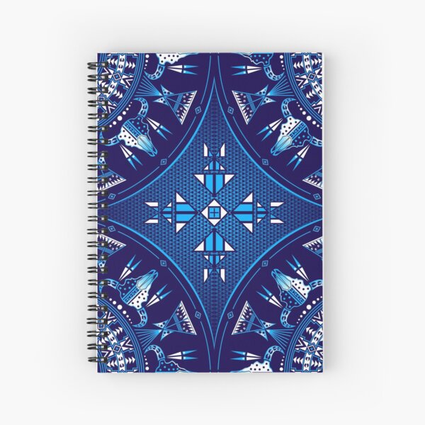 Buffalo Gathering Blue Spiral Notebook