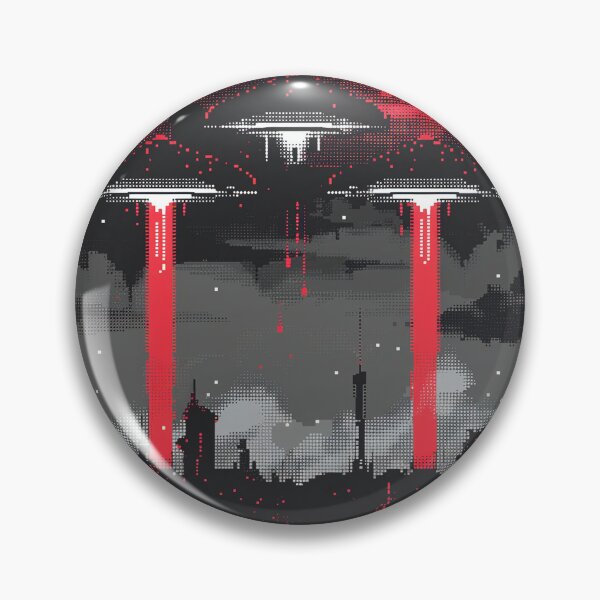 Item preview, Alien UFO Attack Pixel Art Retro designed and sold by redstar19.