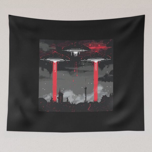Item preview, Alien UFO Attack Pixel Art Retro designed and sold by redstar19.