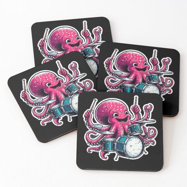 Item preview, Octopus Playing Drums Funny Drummer Musician Drumming Band designed and sold by Flying Jake.