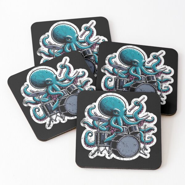 Item preview, Octopus Playing Drums Funny Drummer Musician Drumming Band designed and sold by Flying Jake.