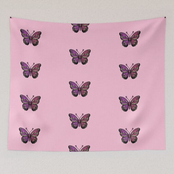 Item preview, Butterfly in Pink and Purple - Delicate Design with Soft Pink Background designed and sold by AstronautMerch.