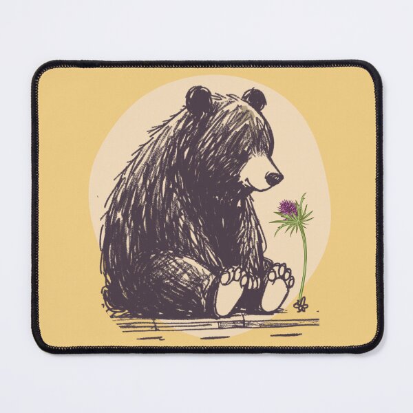 Item preview, Little Black Bear and Thistle designed and sold by EllyArtStudio.