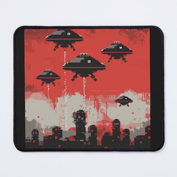 Item preview, Alien UFO Ships Invasion War Pixel Vintage Retro  designed and sold by redstar19.